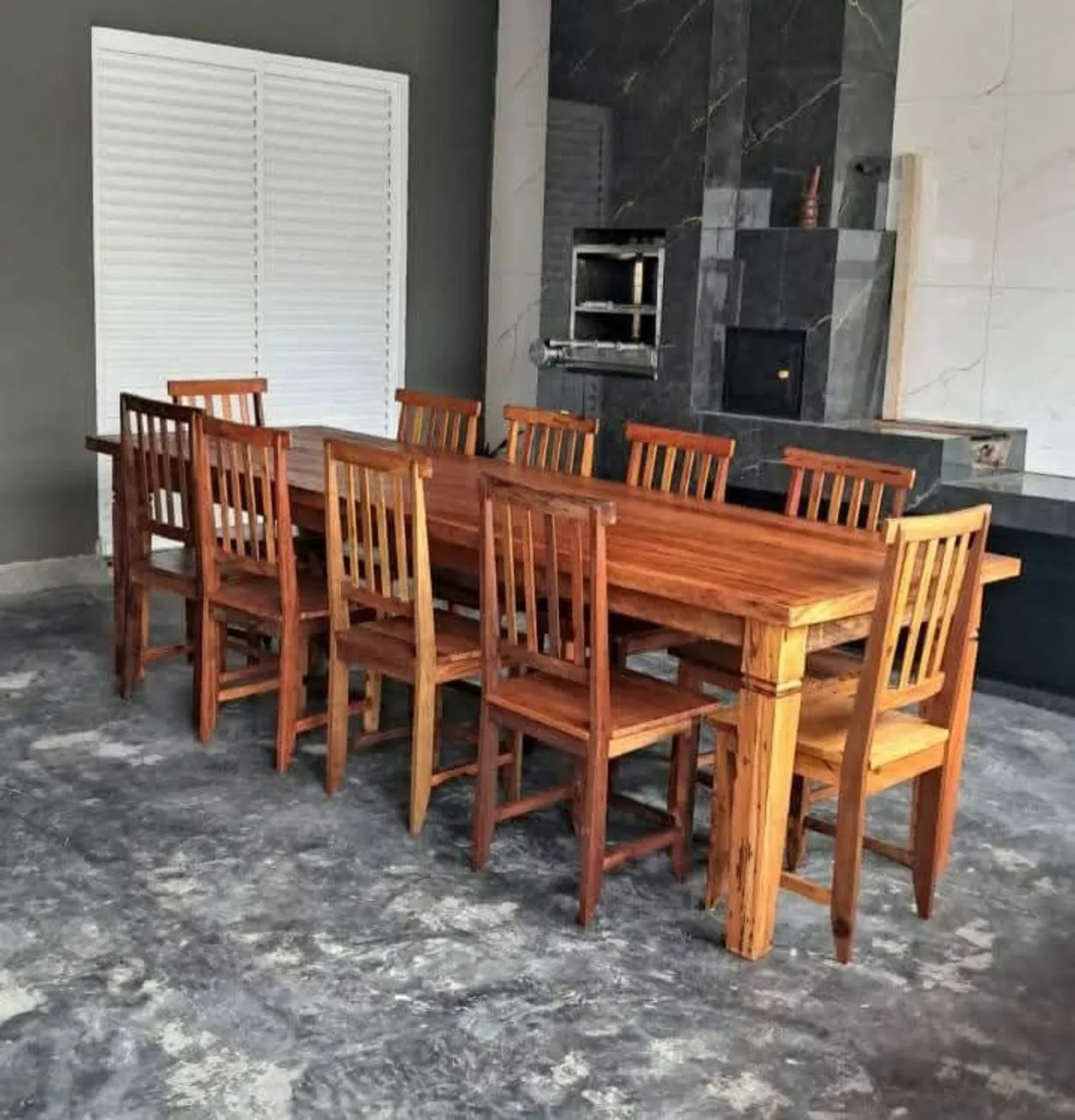 Promoção  mesa com cadeiras.  peroba 270×90 - Foto 3