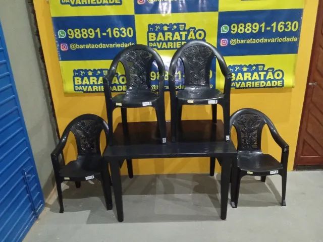 JOGO DE MESA RETANGULAR COM POLTRONAS NOBRE - Foto 2