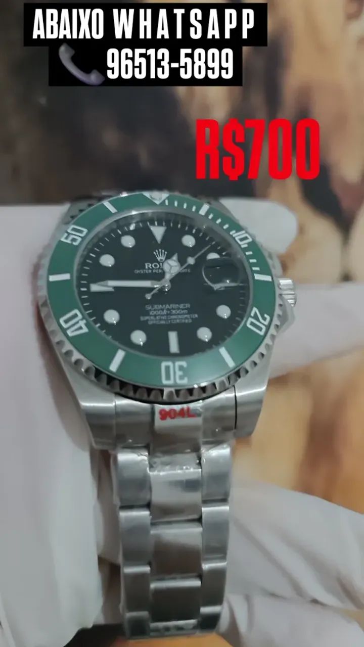 Relógio ROLEX SUBMARINER AUTOMÁTICO MODEzlO STARBUCKS  - Foto 3