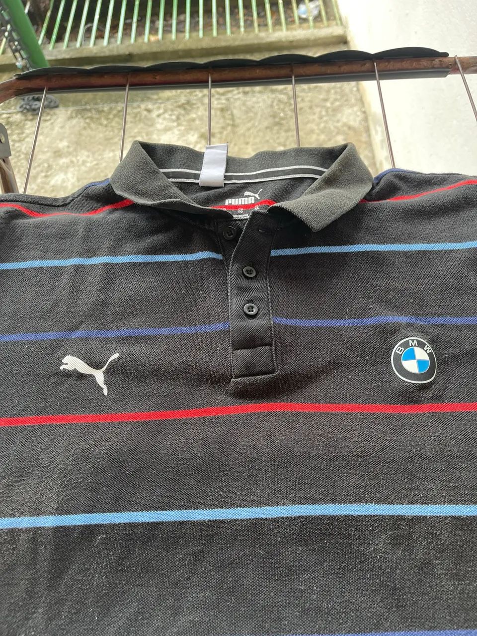 Camisa Polo Puma BMW Motorsport Striped Original - Tam GG Seminova Sem Etiqueta. - Foto 4