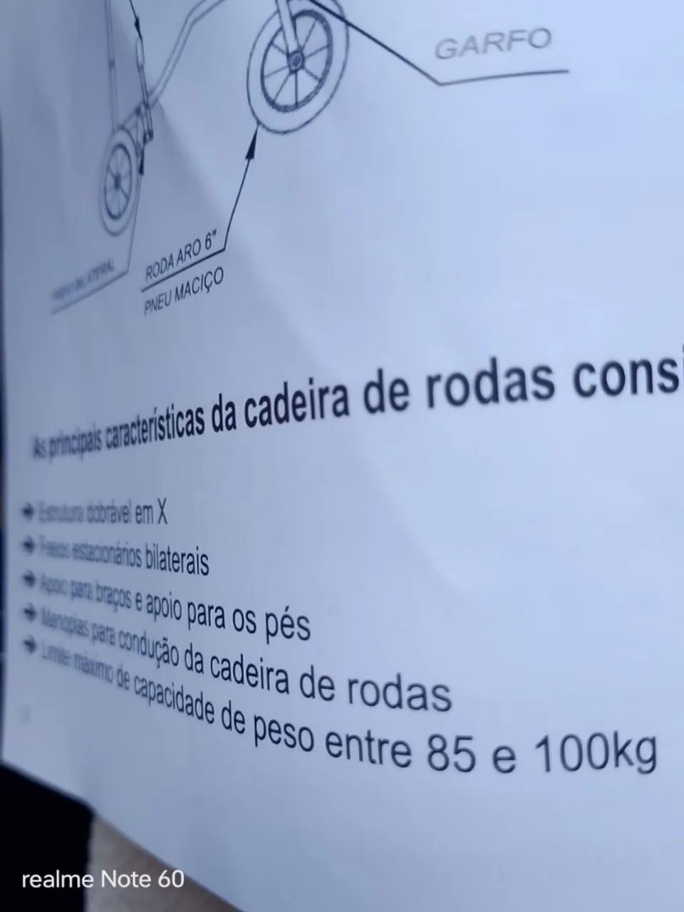 Cadeira de rodas seminova  - Foto 2