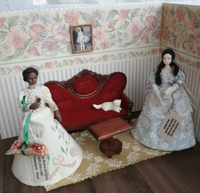 Boneca vitoriana escala 1/12 artesanal