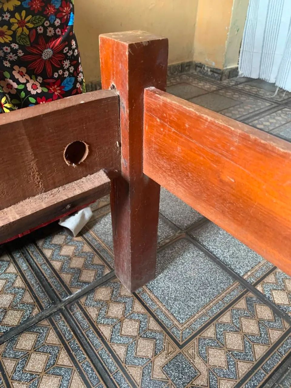 Estrutura de cama de madeira de solteiro e casal  - Foto 4