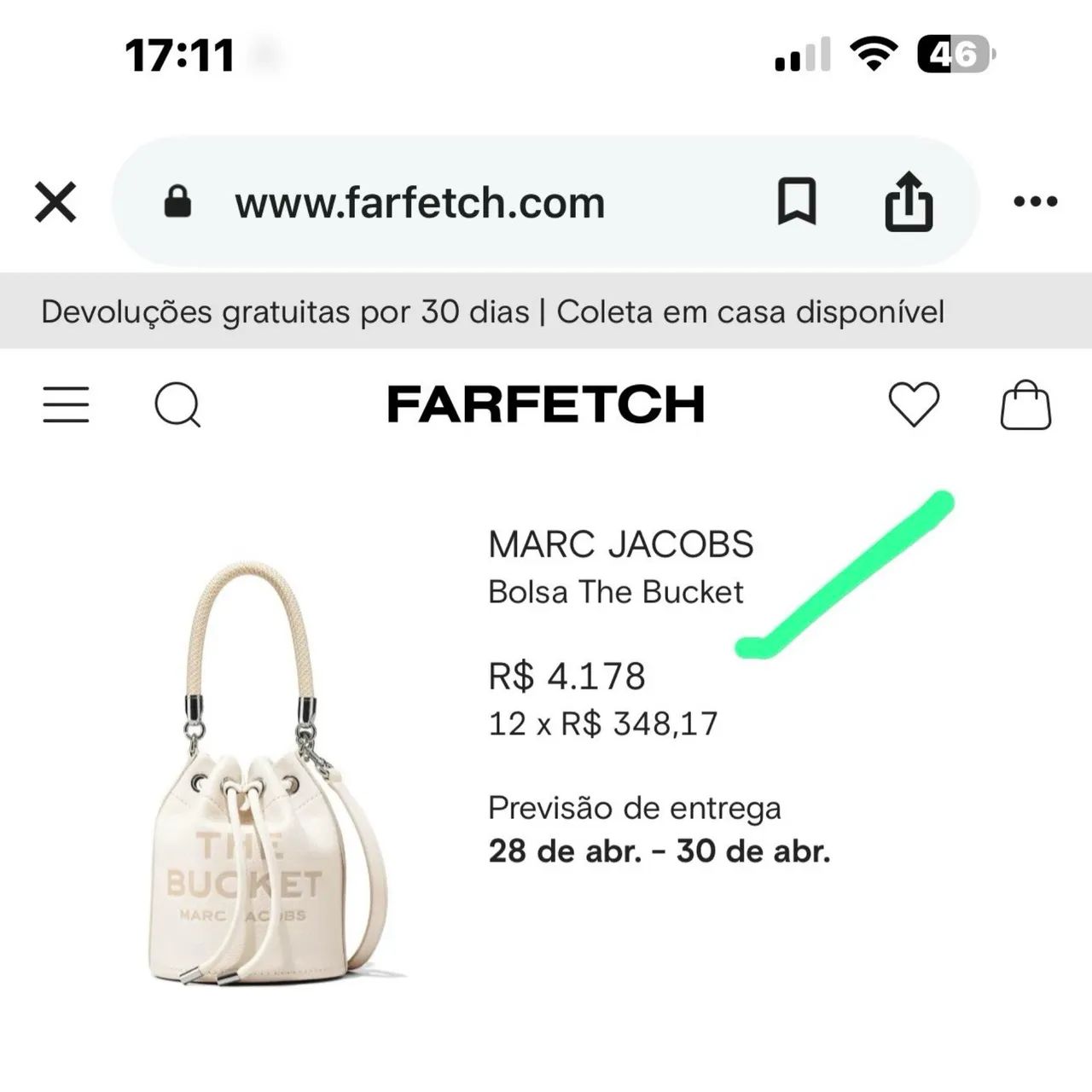 Bolsa the leather bucket da marc jacobs  - Foto 5