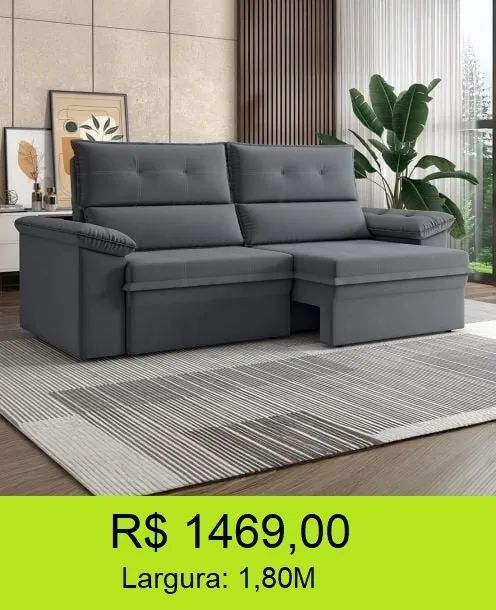 Sofá retrátil e reclinável - compre hoje e receba amanhã  - Foto 2