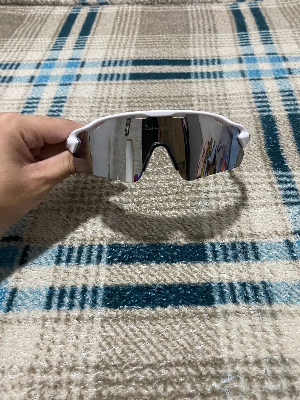 Óculos de Corrida Oakley Branco  - Foto 5
