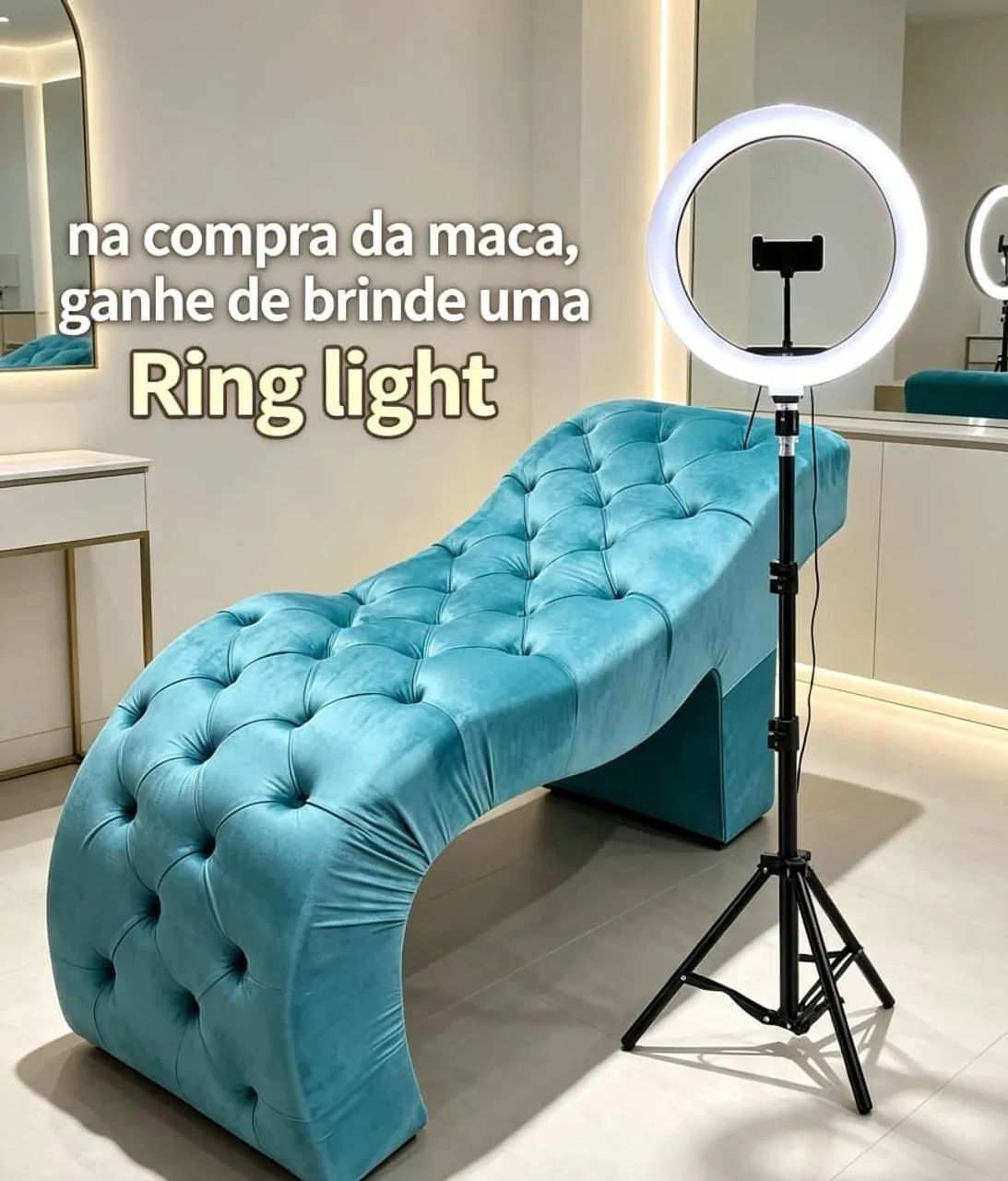 Maca estética capitonê(ring light de brinde) - Foto 4