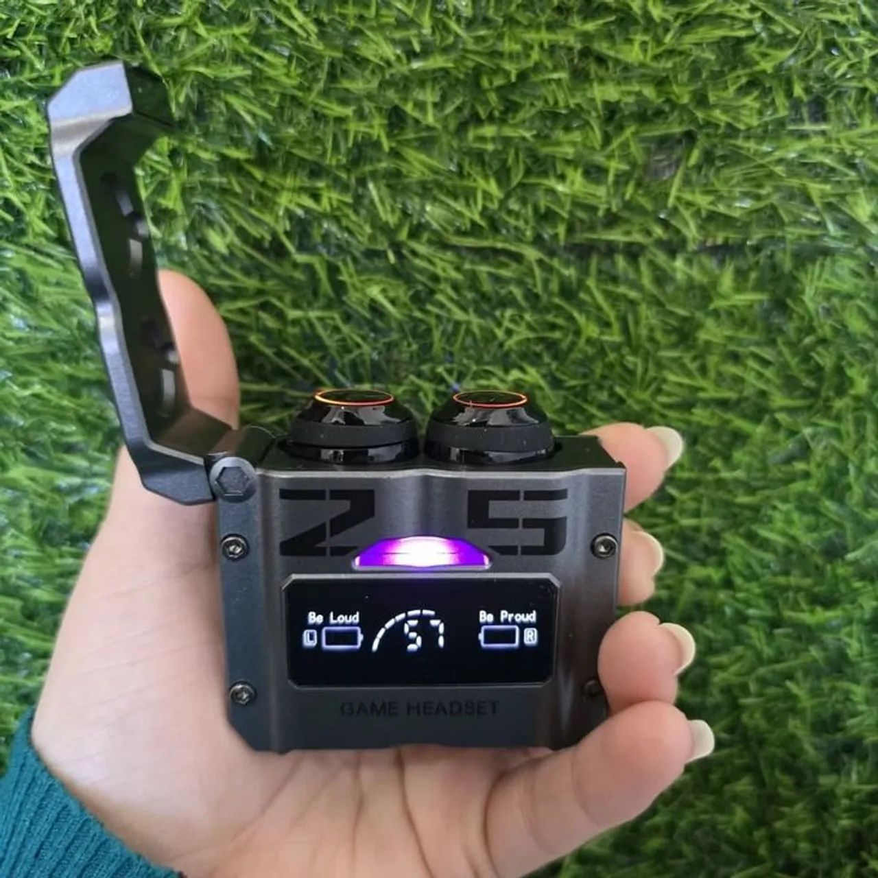 Fone Gamer Bluetooth M25 5.3 Sem Fio com LED e Display Digital