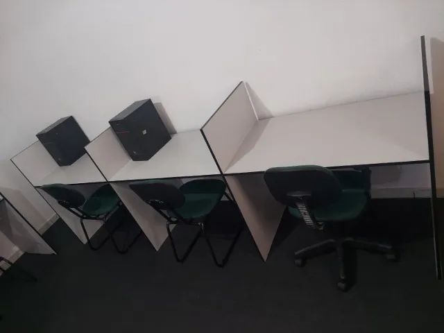Baia de Atendimento Linha One Cristal/Preto - Conjunto com 3 Unidades