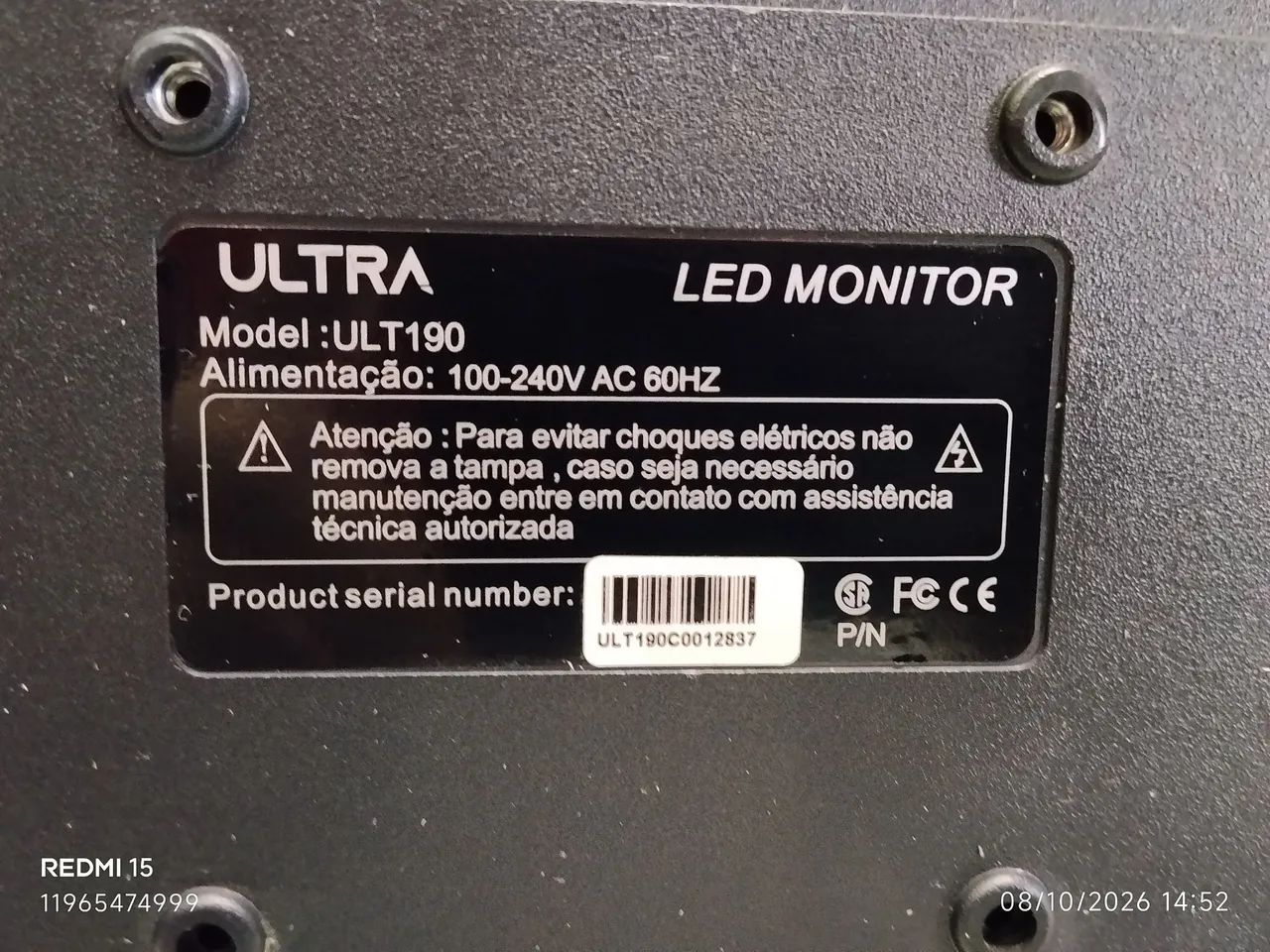 Monitor 19" ultra ( com defeito) - Foto 4