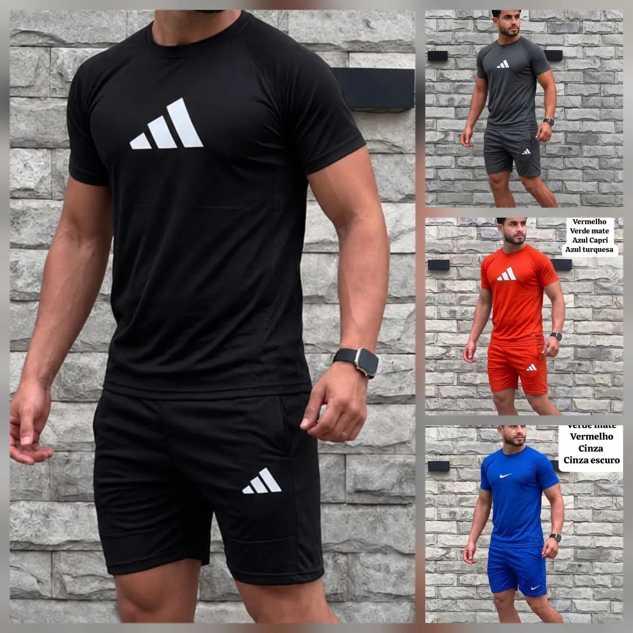 Conjunto masculino academia dry fit