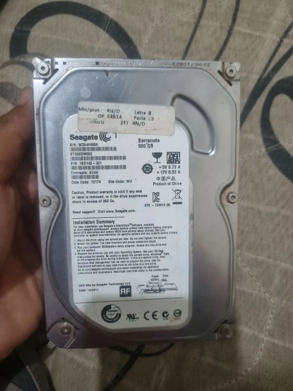 HD barracuda 500GB