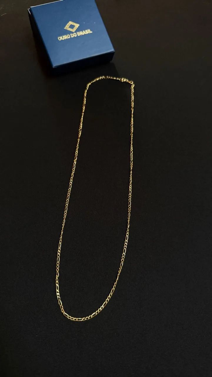 Corrente Figaro 3x1 Ouro 18K - Foto 4