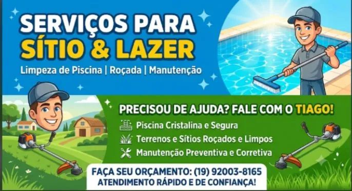 Serviço de Roçada e Limpeza de Piscina 