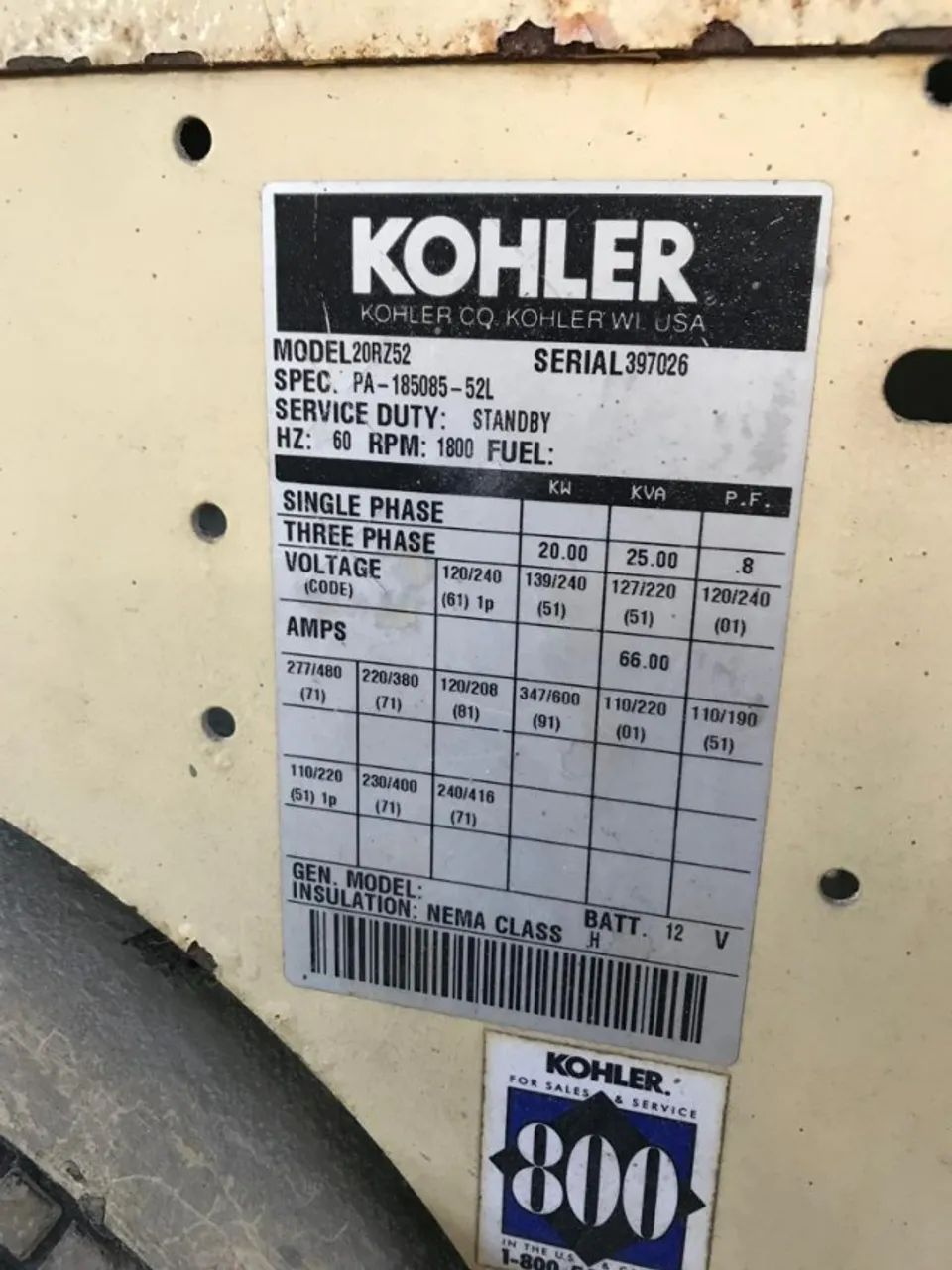 Gerador KOHLER 25 KVA - GÁS NATURAL - Foto 2