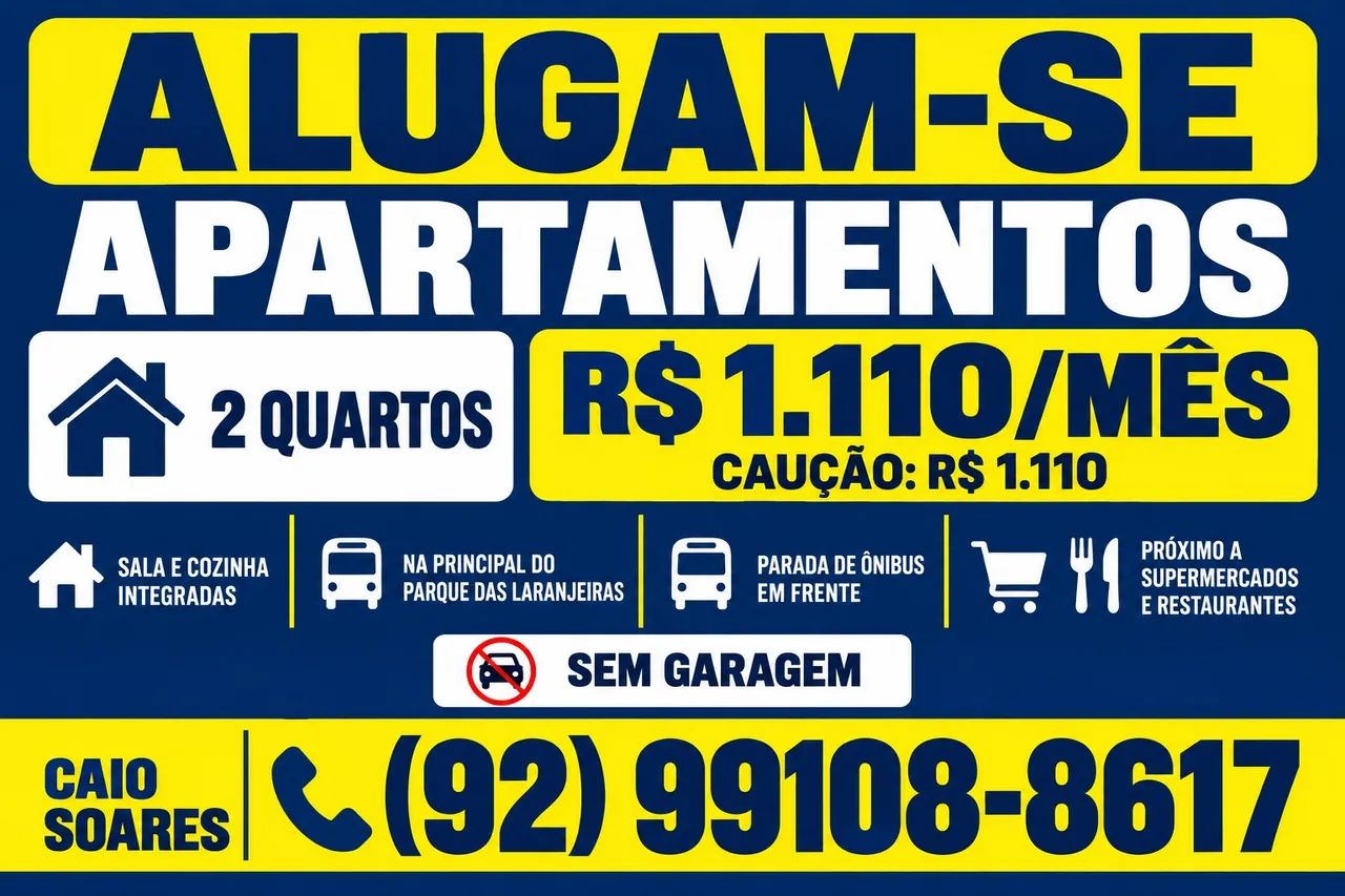 APARTAMENTO PARA ALUGAR - PARQUE DAS LARANJEIRAS