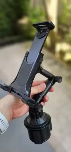 Suporte telefone e tablet para porta copos do carro - Foto 6
