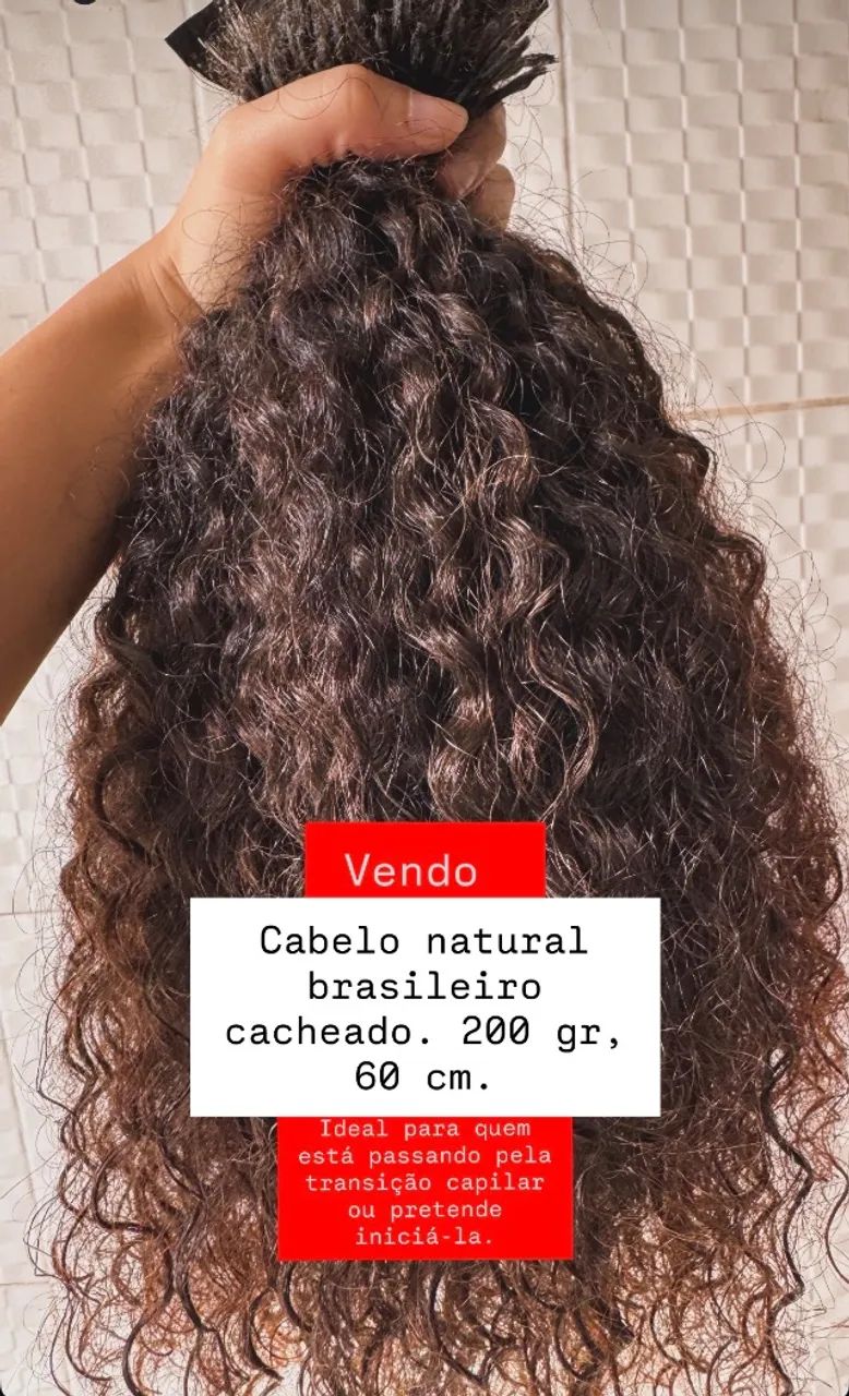 Cabelo natural brasileiro cacheado 