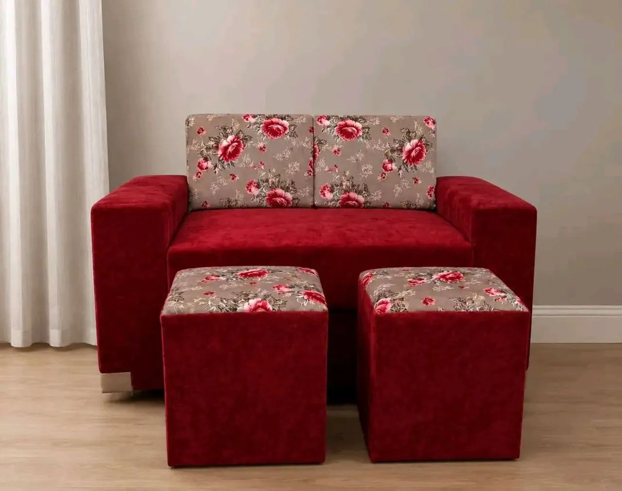 Sofá de luxo com banquetas entrega grátis 