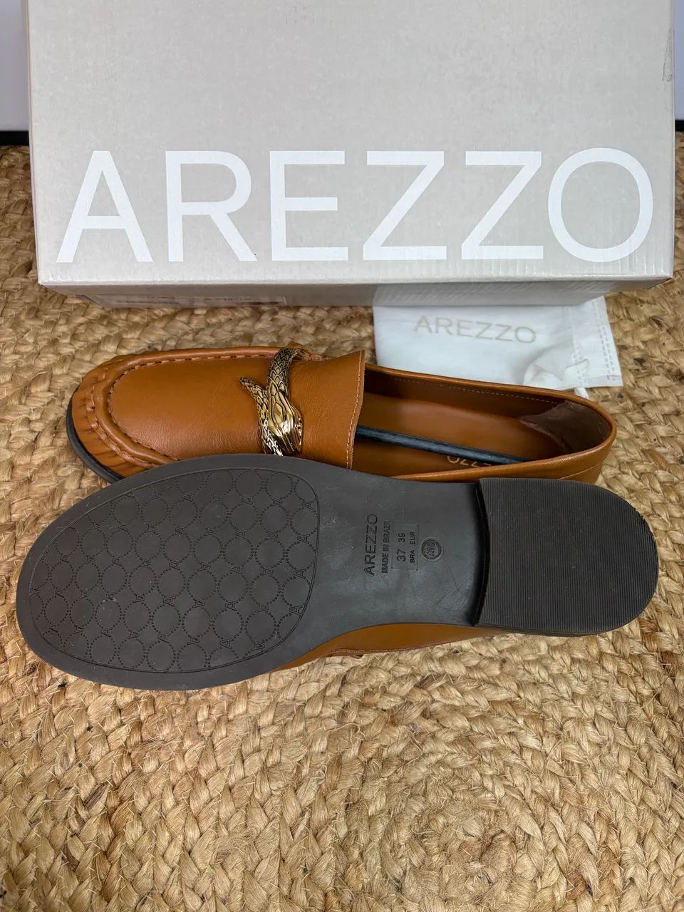 Mocassim em couro arezzo 37 (novo) - Foto 5