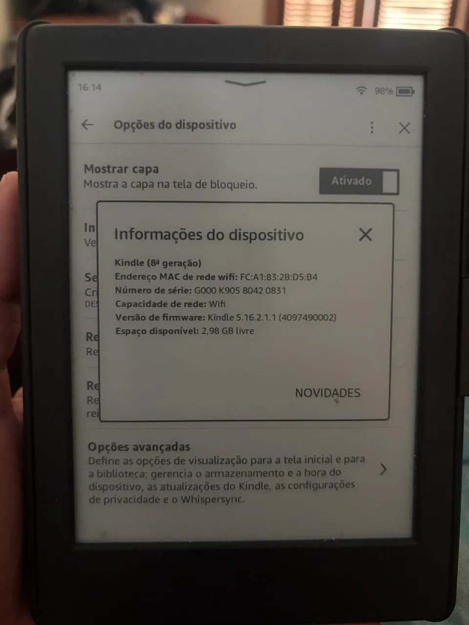 Kindle 8a geração excelente estado de conservação  - Foto 5
