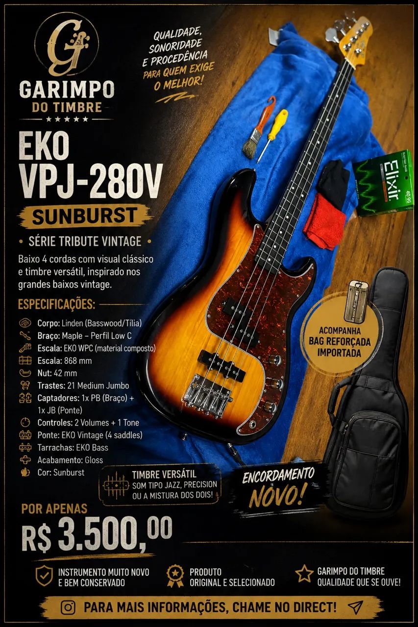 Contra Baixo EKO Guitars 