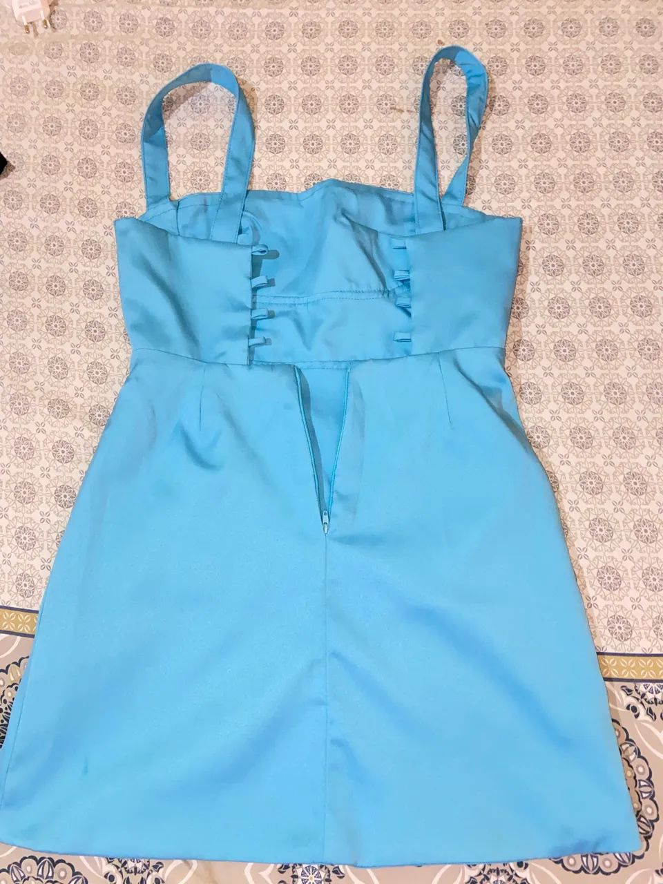 Vestido azul mídi curto  - Foto 2