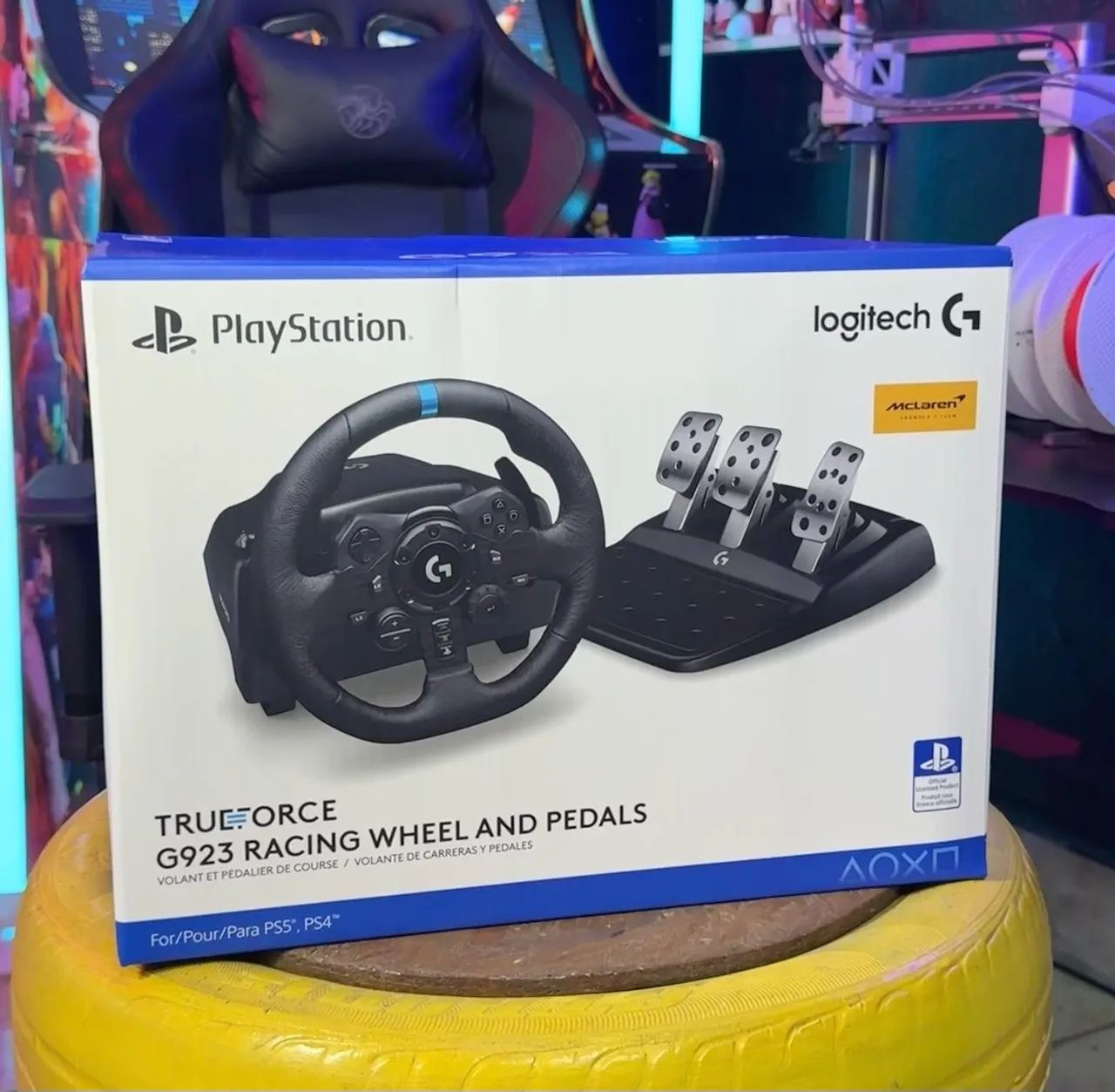 Volante Logitech G923 para PS5, PS4 e PC com Force Feedback TRUEFORCE - Foto 5
