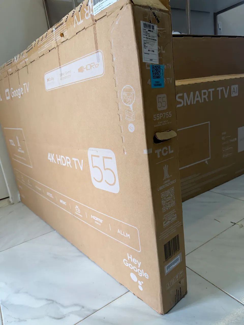 Tv TCL 55 polegadas última geração, imagem 4k,Google tv,comando de voz e Alexa - Foto 2