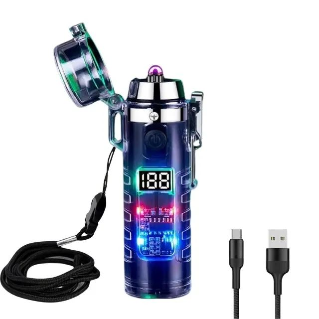 ISQUEIRO USB RECARREGAVEL COM LANTERNA