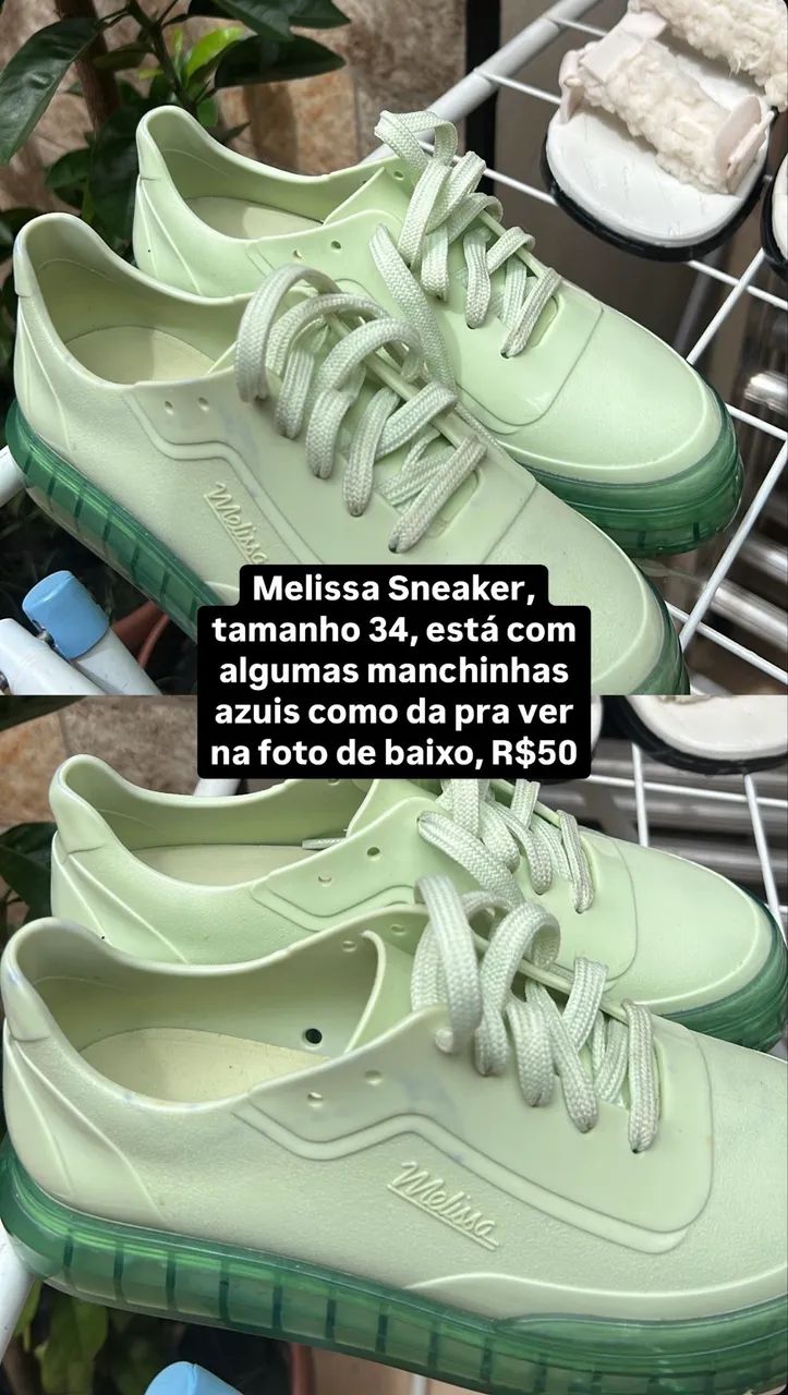 Melissa Sneaker Verde tamanho 34