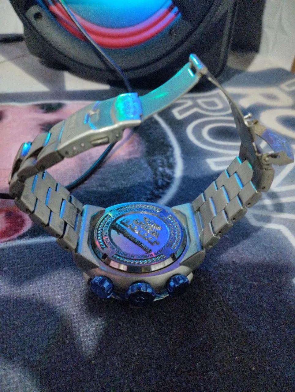 Relógio invicta prata e azul, só está sem pilha! Está funcionando perfeitamente, - Foto 3