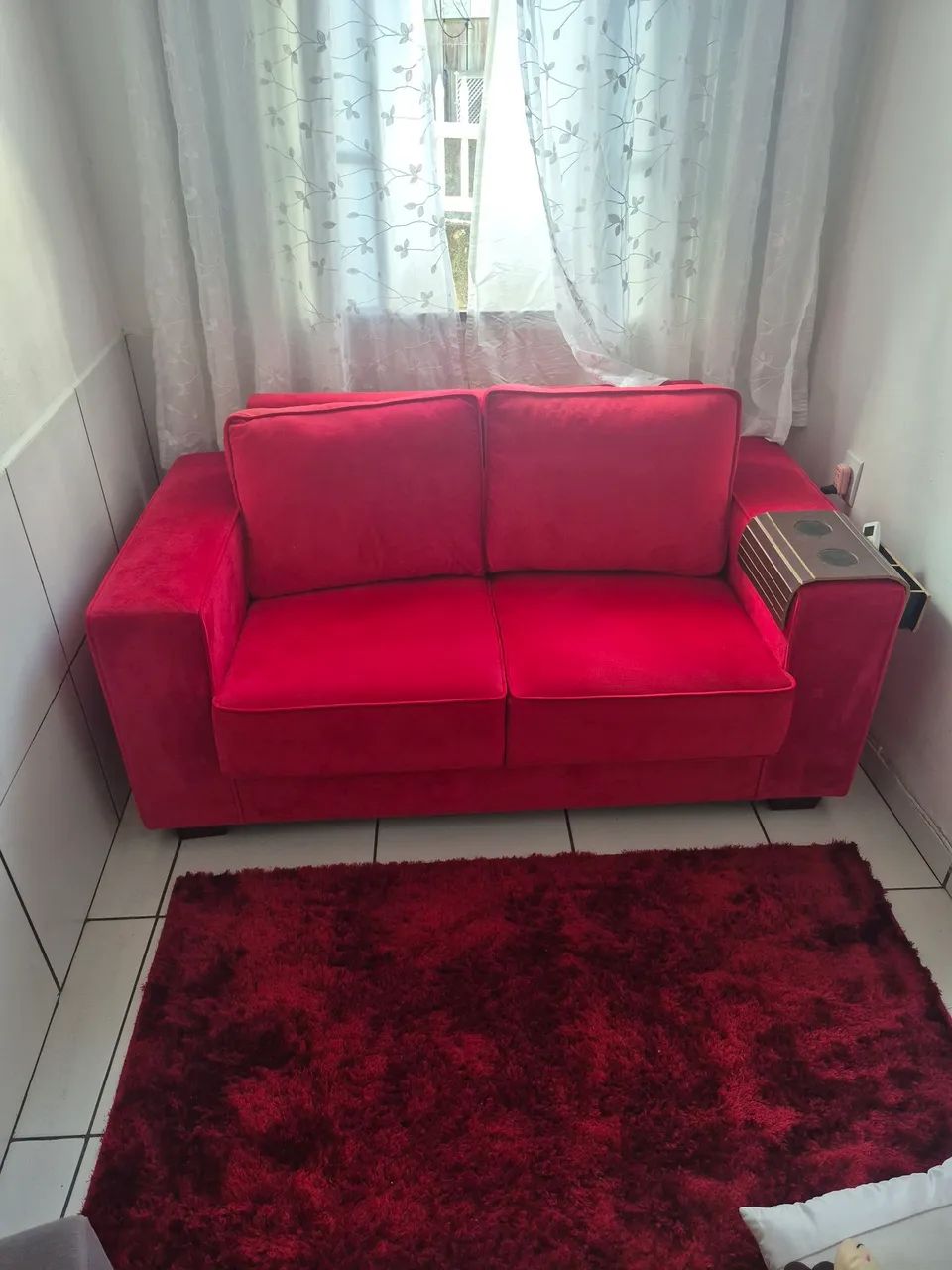 Sofa 2 lugares vermelho  - Foto 2