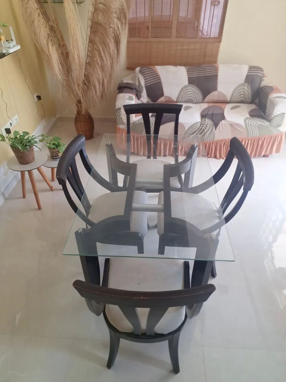 Mesa Madeira Tampo Vidro  - Foto 2