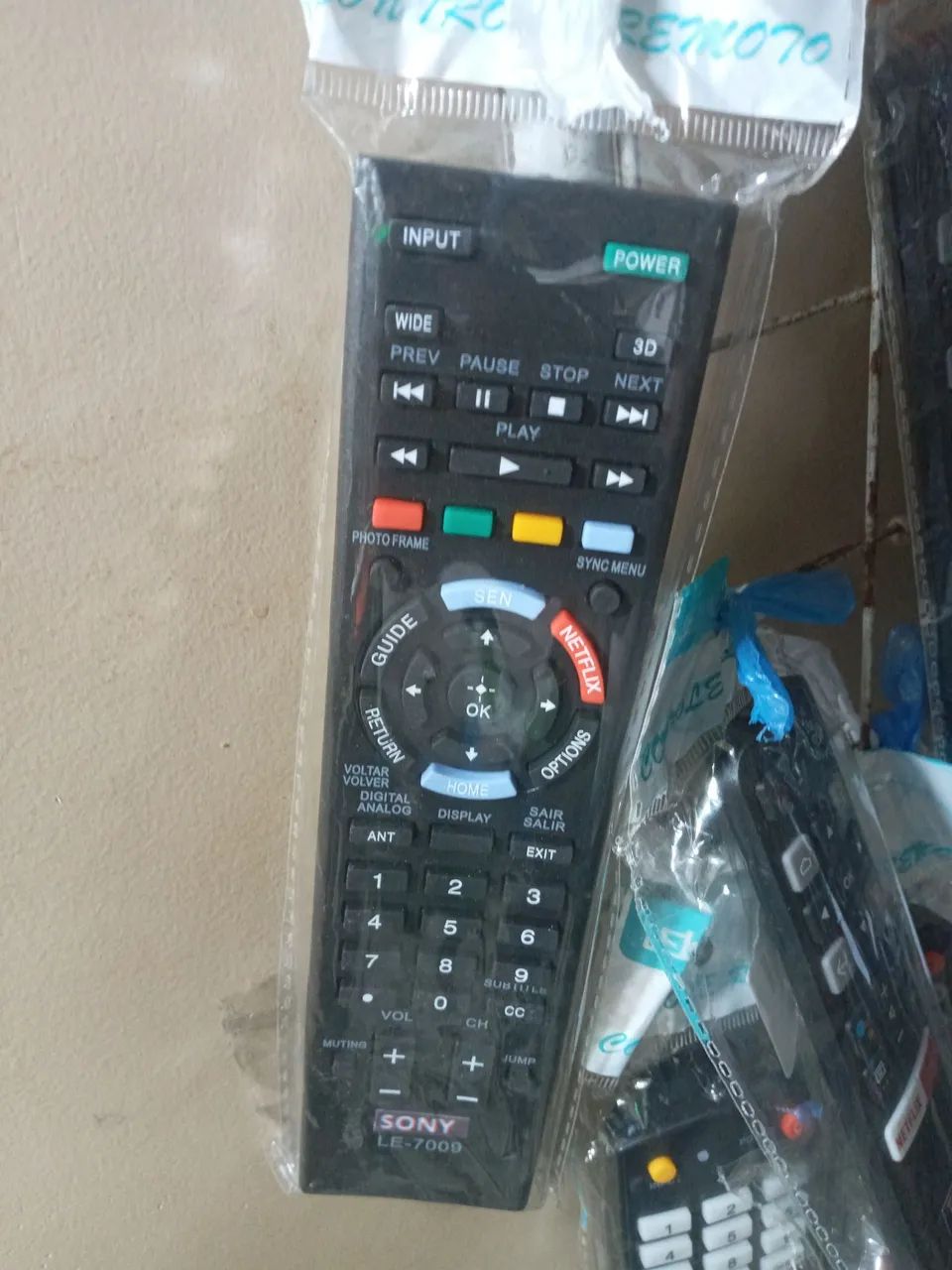 Controles de tv sony