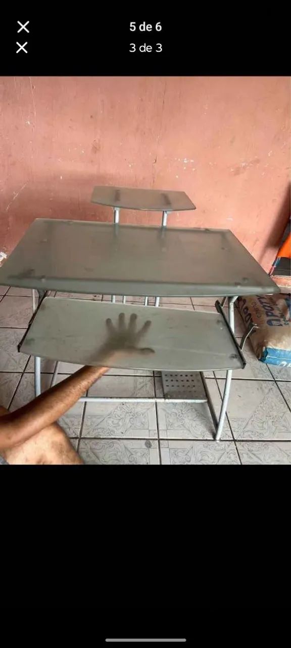 Vendo mesa de computador de vidro 438561223371008002