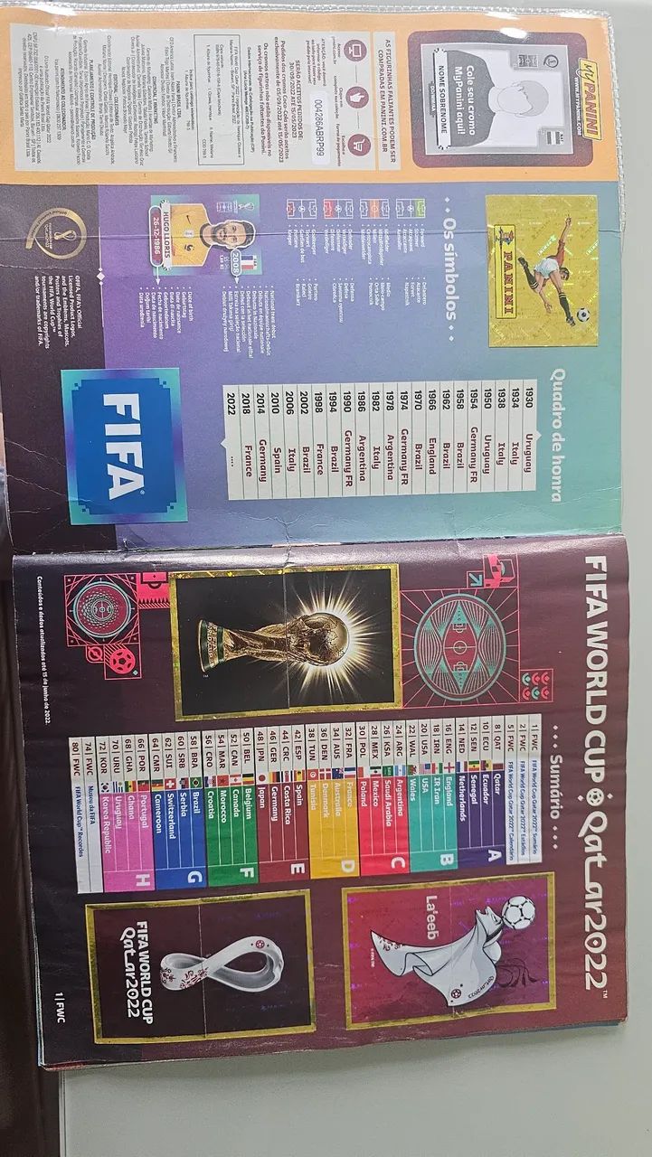álbum da Copa de 2022 completo 