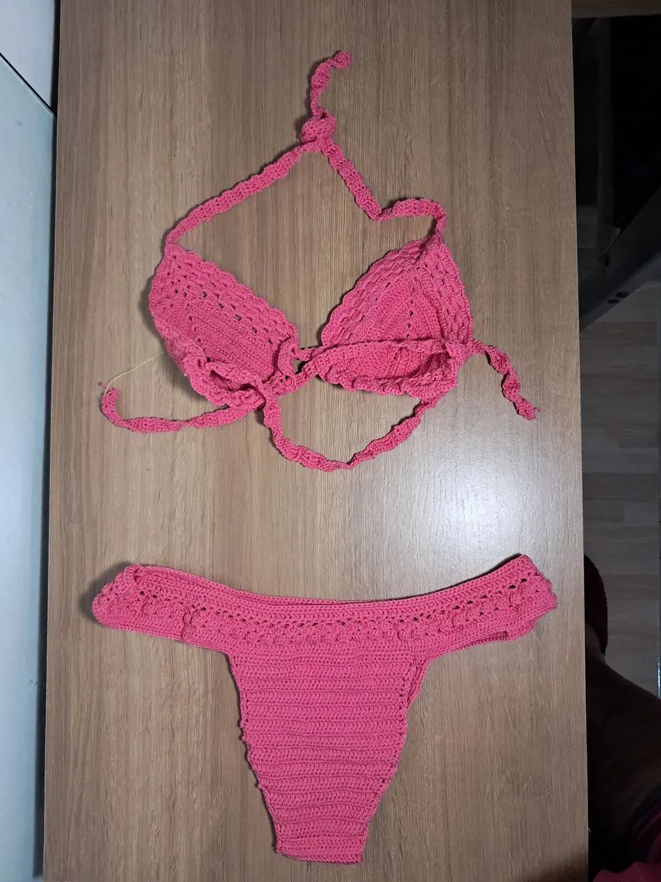 Biquini rosa em Crochê  - Foto 3