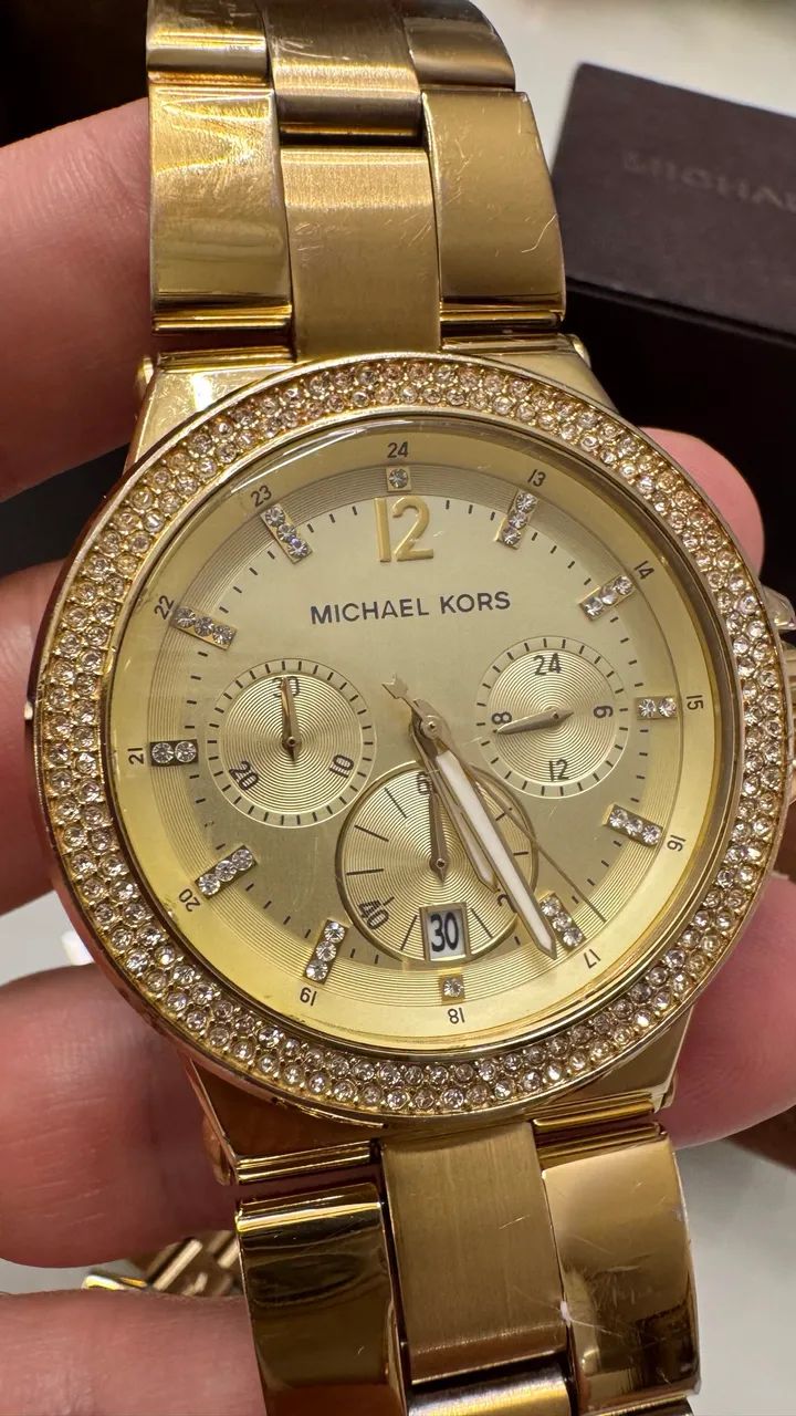 Relógio Michael Kors Original -  Lindo com Strass Caixa e Manual - Foto 2