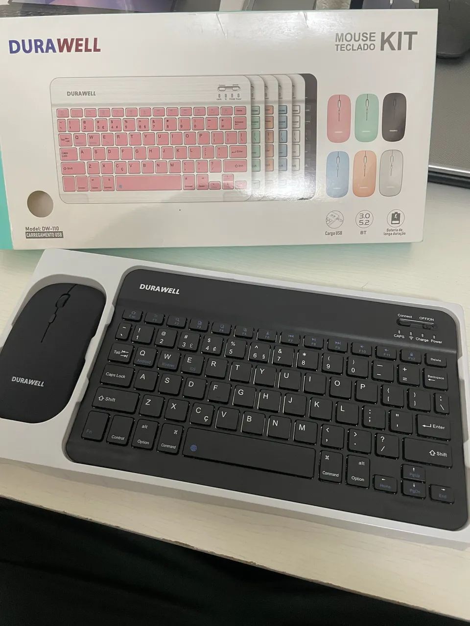 Teclado + mouse sem fio preto  - Foto 3