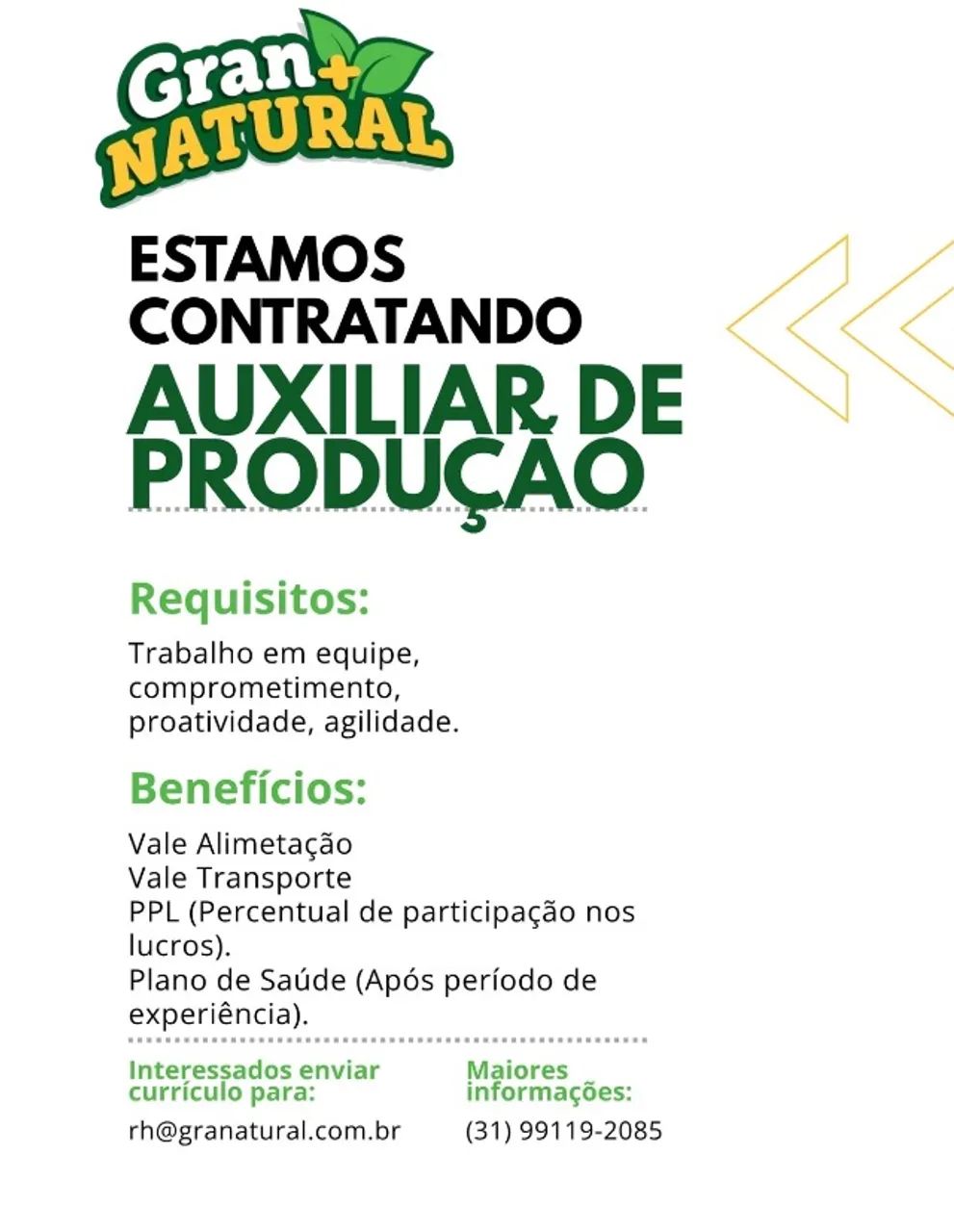 Auxiliar de produção 