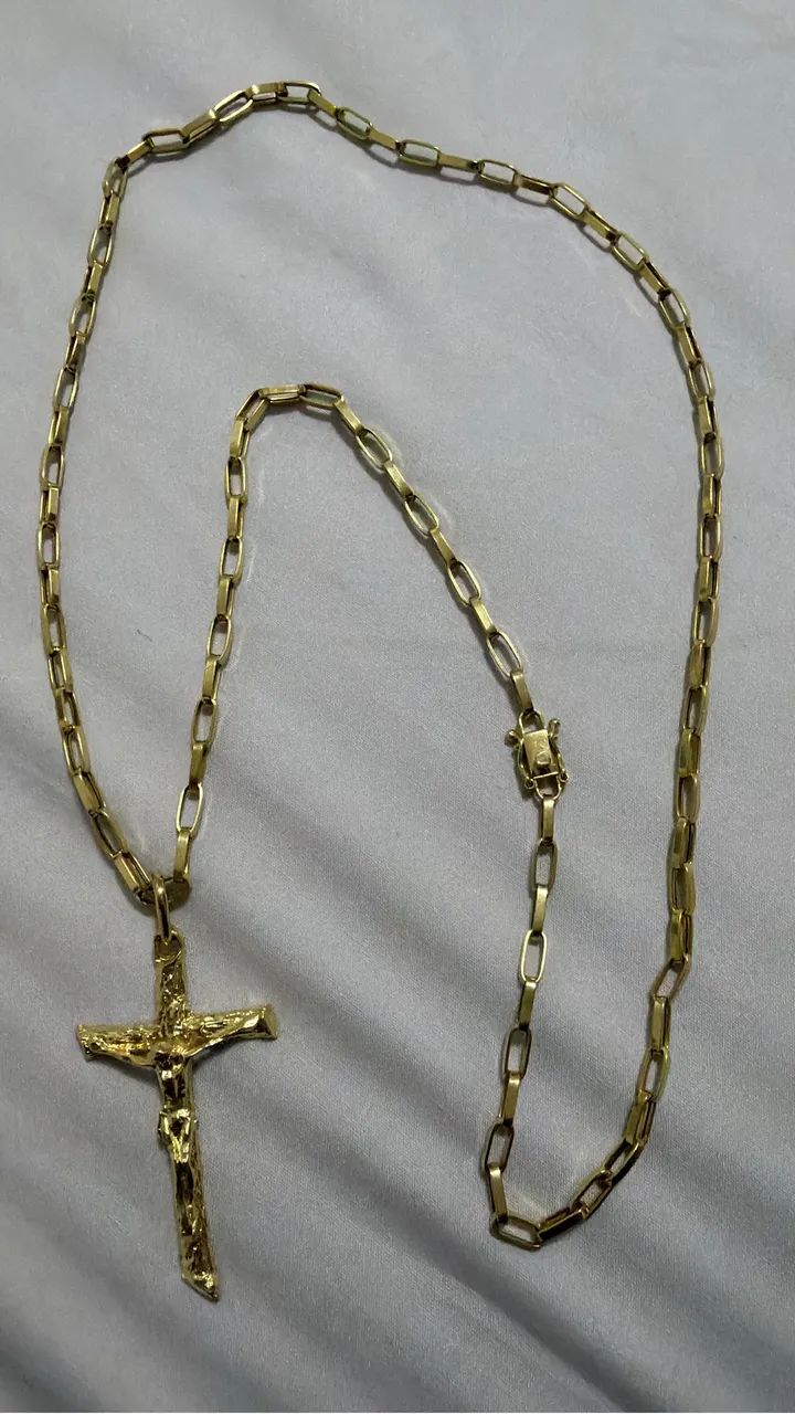Corrente + pingente de Ouro 18k