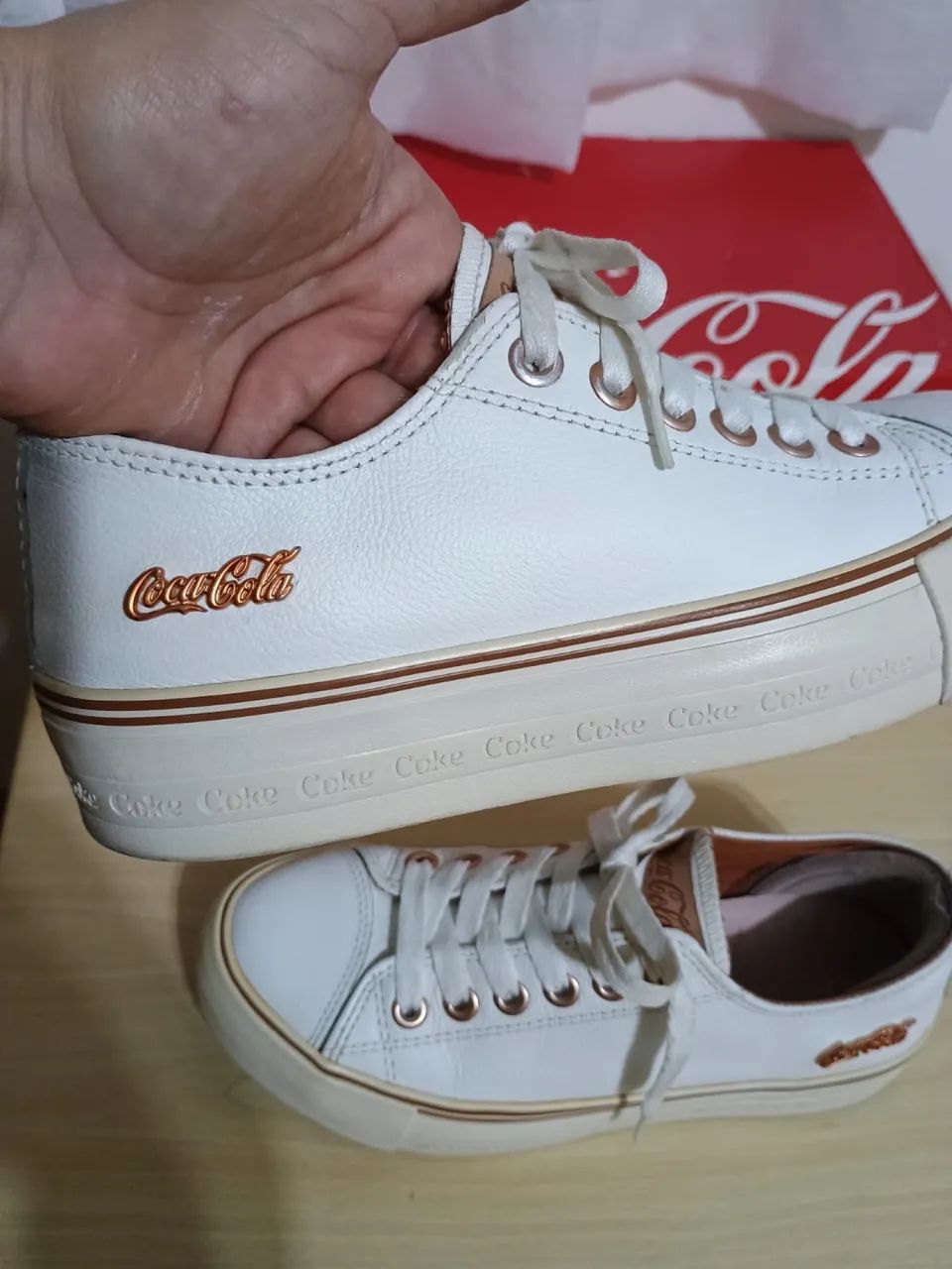 Tênis de Couro original da CocaCola  - Foto 3