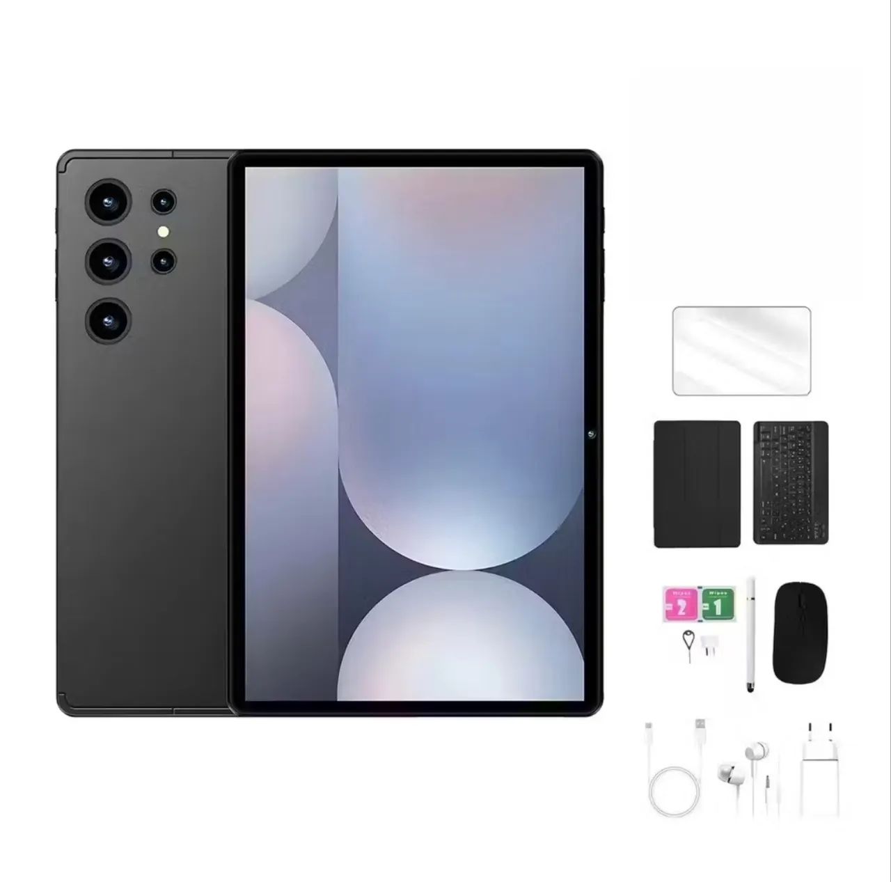 Tablet 10.1 - Preto com Teclado+Mouse 6GB RAM 128GB Android 13 Câmera 50MP-jackcell
