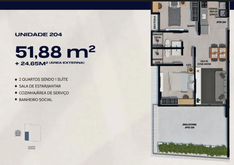 PLANTA 51m²