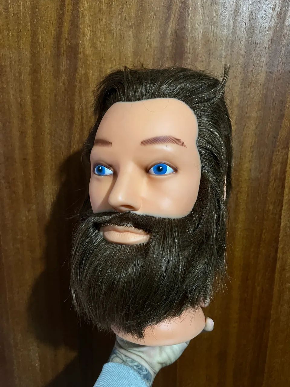 Cabeça de Manequim Masculino com Barba e Cabelo (Semi-nova)