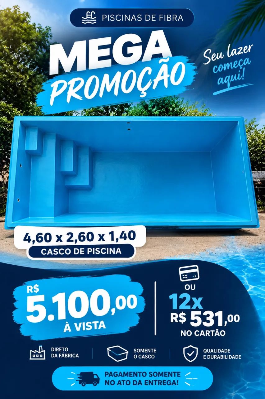 Piscina de fibra 