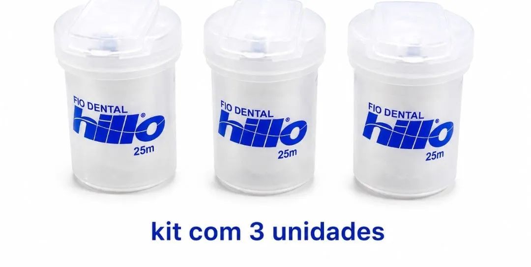 Fio dental kit com 3 unidades 25 metros 