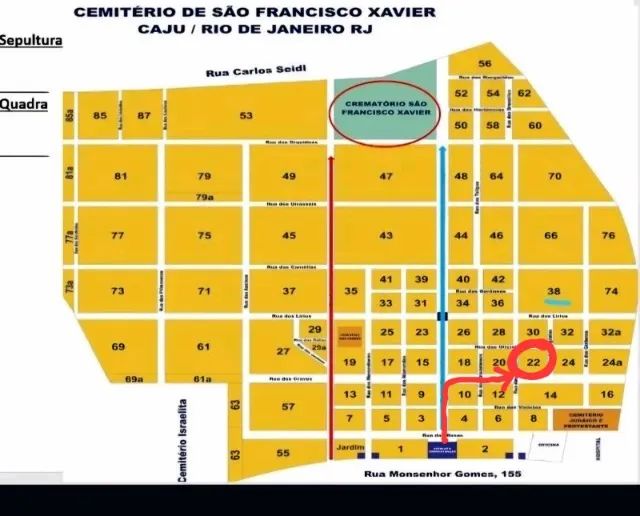 JAZIGO PERPÉTUO - Cem. São Francisco Xavier - Cajú - LOCALIZAÇÃO PRIVILEGIADA  - Foto 3