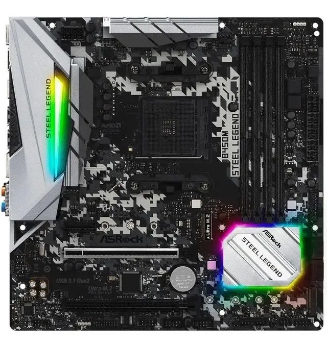 Placa Mae Amd Asrock B450m Steel Legend Am4 - Foto 2